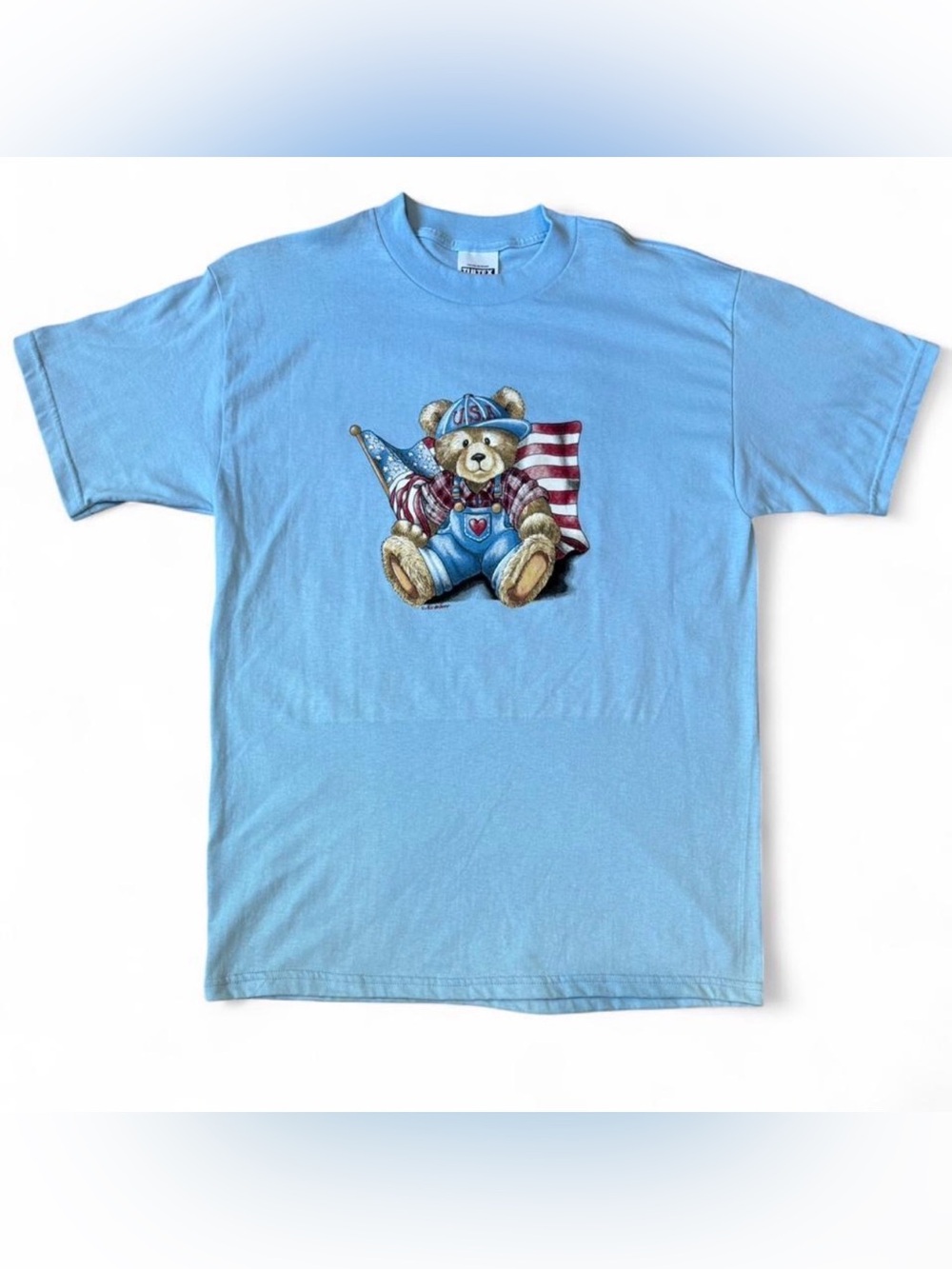 Tultex Vintage USA Patriotic Teddy Bear Tee